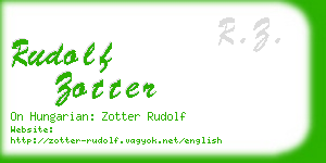 rudolf zotter business card